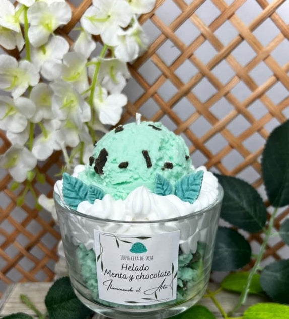 VELA HELADO MENTA